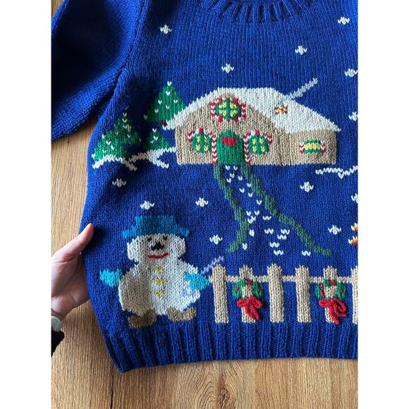 B.G. Day Vintage Holiday Wool Sweater Women's Size Medium - Picture 2 of 6